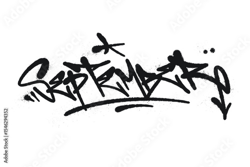 September Graffiti Art Bold Style Energetic Composition