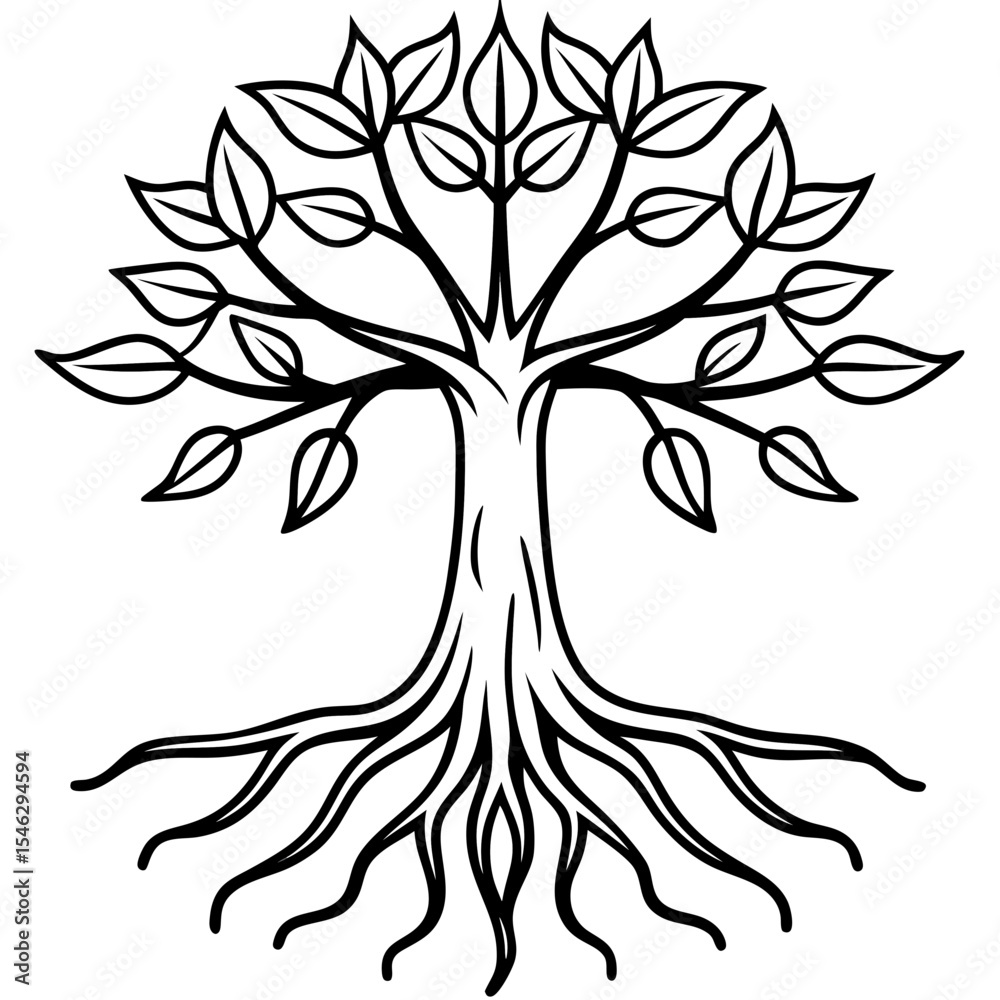 Obraz premium Rooted Beauty Outline
