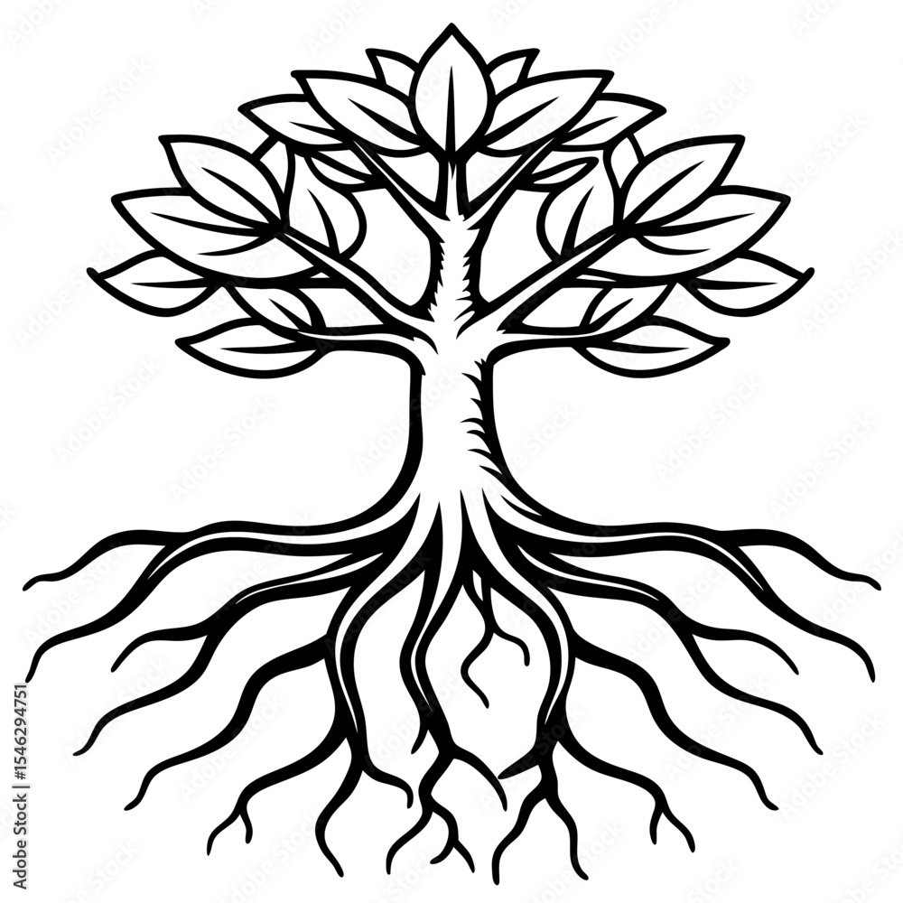 Obraz premium Rooted Beauty Outline