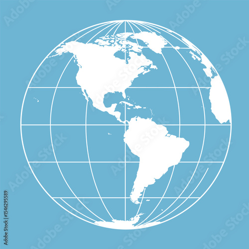 World globes maps set. Europe, Asia, North and South America, Oceania, Africa globe maps. Earth globe icons isolated on blue background. Vector illustration