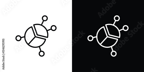 Business modeling icon in black. flat graphic vector icon