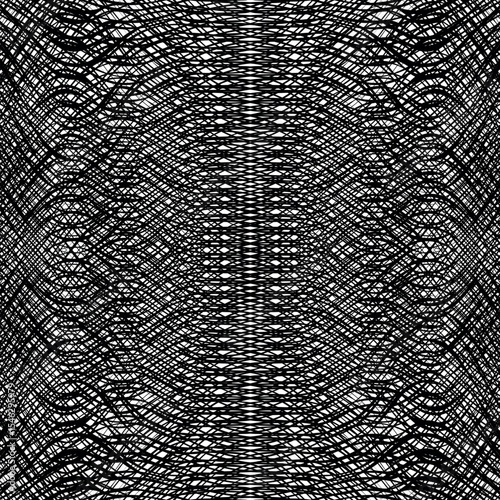 A scary, frightening, dense texture or wall with a dark, wavy, ribbed structure.