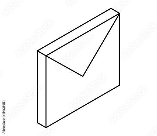 立体的なメールのアイコンイラスト　ベクター
