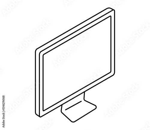 シンプルなモニターのアイコンイラスト　ベクター
