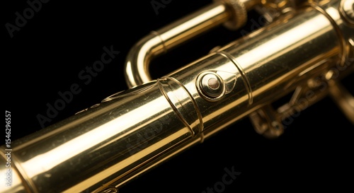 Close-up of a Golden Saxophone Detail
