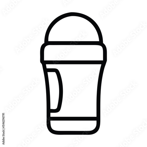 Plastic cup icon Cold drink symbol modern simple vector