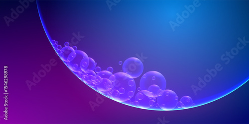 abstract colorful background with soap bubbles.