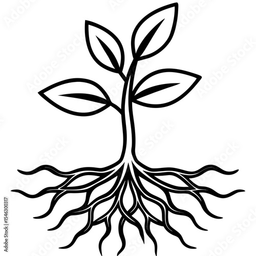 Simple Sprouting Seed Line Icon