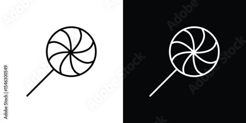 Candy icon in black. flat graphic vector icon