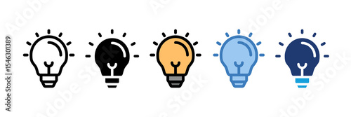 Lightbulb Icon Element For Design