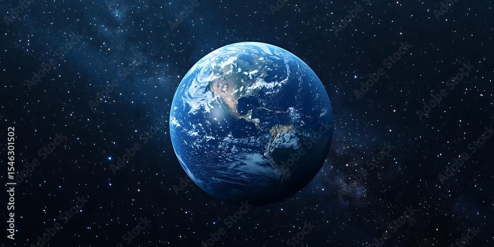 Obraz premium Stunning Planet Earth A Celestial View from Space