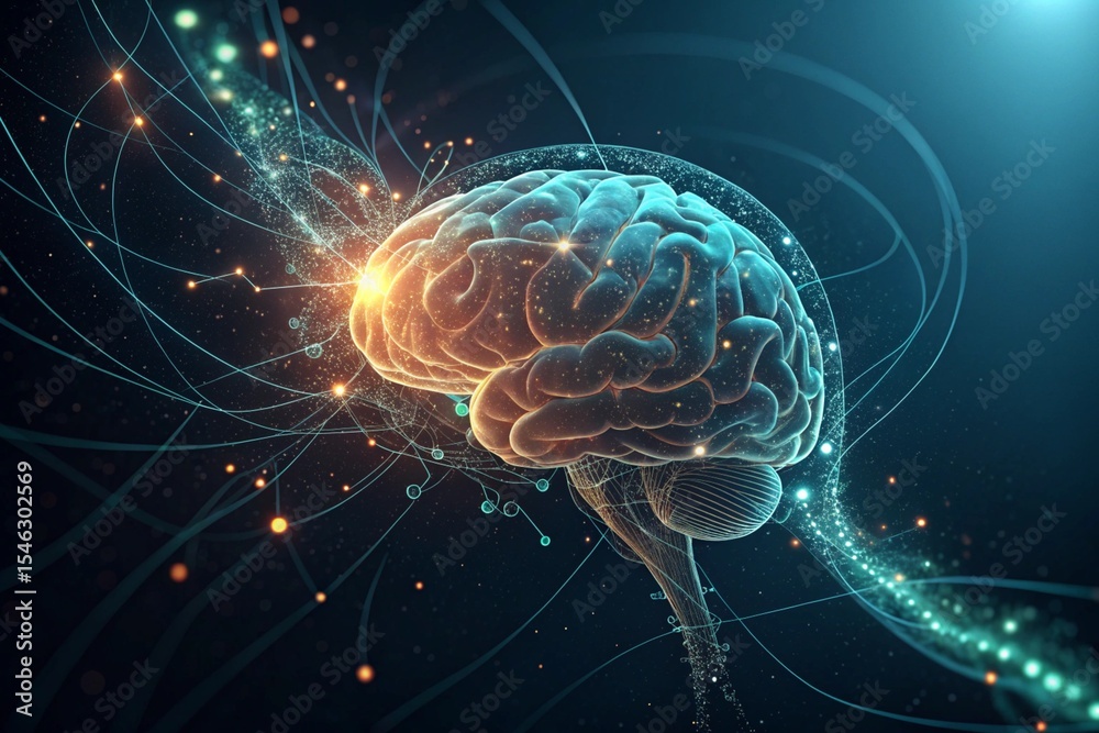 Fototapeta premium abstract human brain background