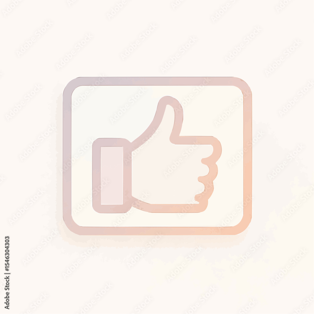 Thumbs Up Icon Vector Design – Minimal Pastel Gradient Style for Social Media & Communication UI Thumbs Up Icon Vector Design – Minimal Pastel Gradient Style for Social Media & Communication UI