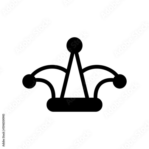 A Simple Vector Illustration of a Black Jester Hat Design