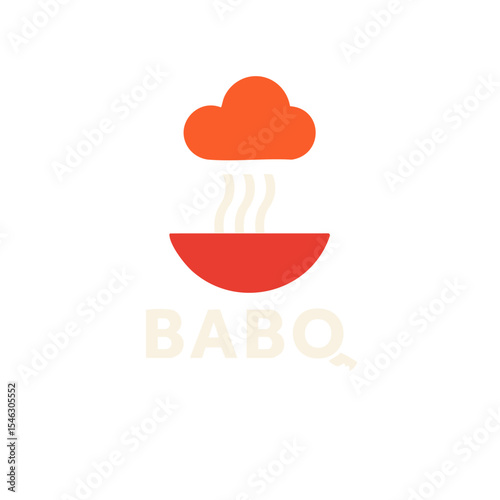 Logo concept of barbecue smokehouse bold glyph silhouette smoke plume and grill grate