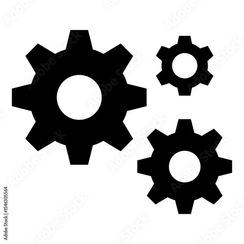 Gear icon, simple design, vector illustration
