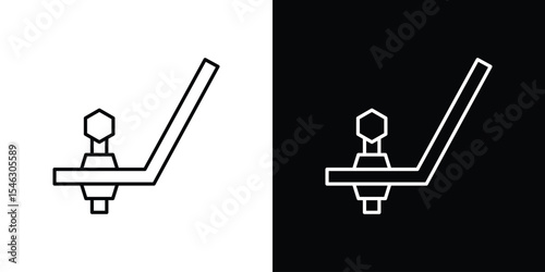 car towbar icon in black. flat graphic vector icon