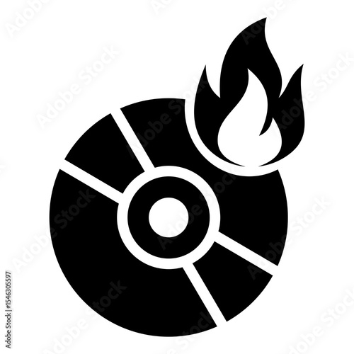 disk icon, simple design, vector illustration