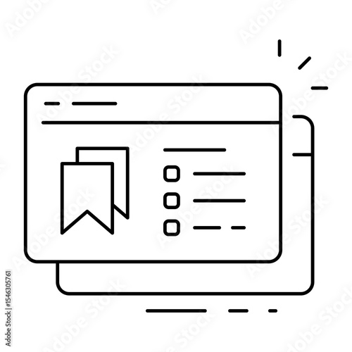 bookmark icon, simple design, vector illustration