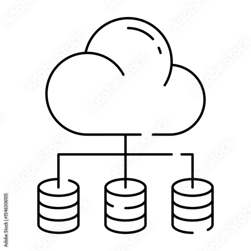 database icon, simple design, vector illustration
