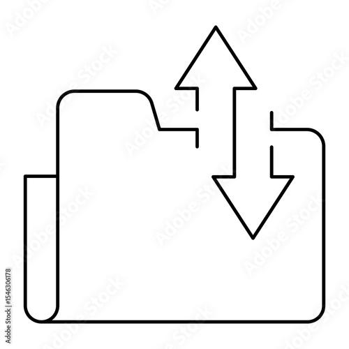 folder icon, simple design, vector illustration