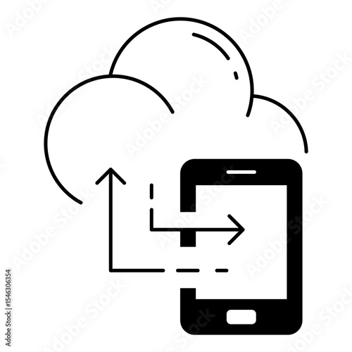 phone icon, simple design, vector illustration