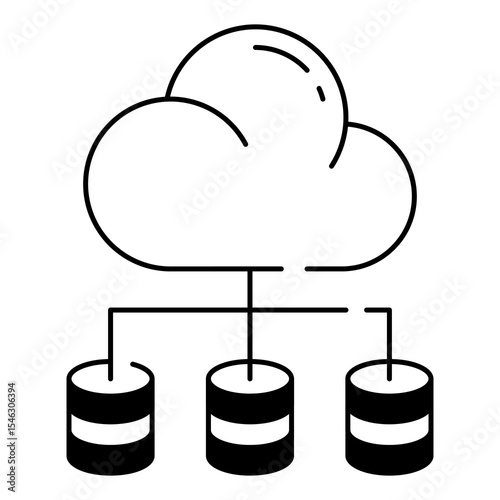 database icon, simple design, vector illustration