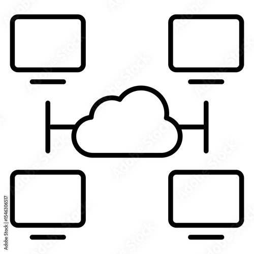 Network icon, simple design, vector illustration
