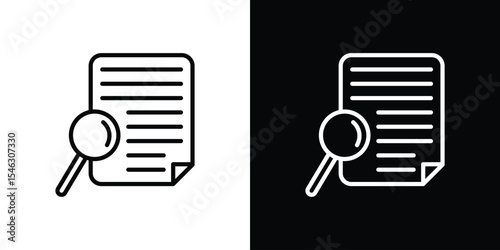 Case studies icon in black. flat graphic vector icon