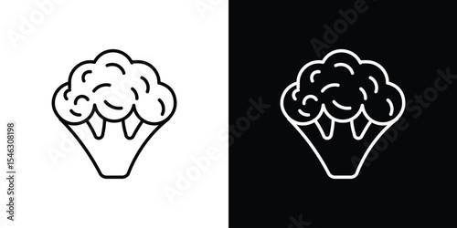 Cauliflower icon in black. flat graphic vector icon