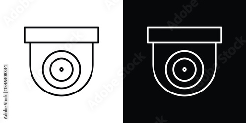 CCTV icon in black. flat graphic vector icon