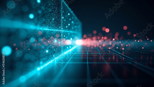 Abstract digital data network connection and technology concept background