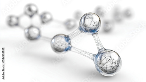 Abstract connected nodes design isolated on white background