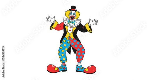 The Colorful Clown Illustration a Whimsical Depiction of Entertainment and Amusement with a Comical Figure