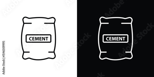 Cement icon in black. flat graphic vector icon