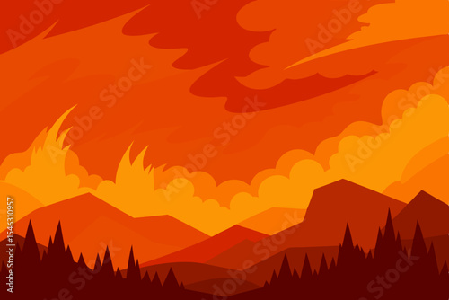 sunrise in mountains