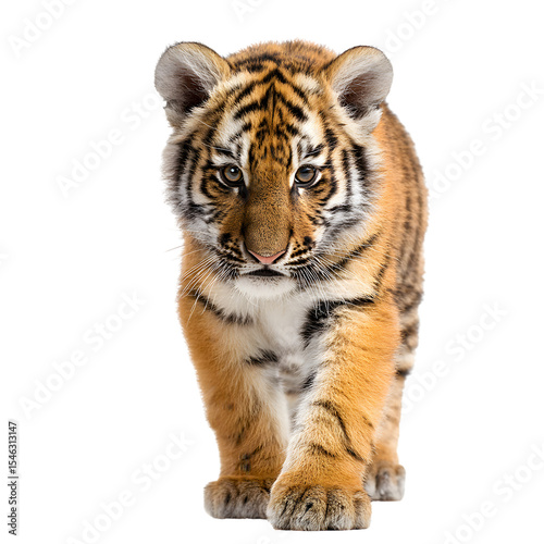 Tiger Orange , side view, front  view, isolated transparent background