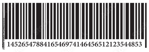 Barcode vector icon. Bar code black icon. Realistic barcode