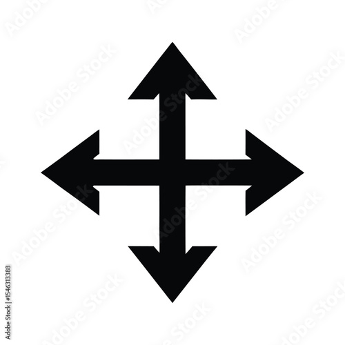 Four-headed directional arrows pointing in four directions