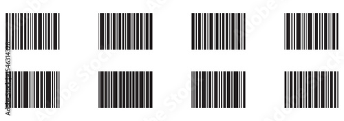 Barcode isolated on white background, Simple fake bar code, barcode scratched vector illustration , barcode icon for selling, Product Barcode, Trendy bar code for web icon