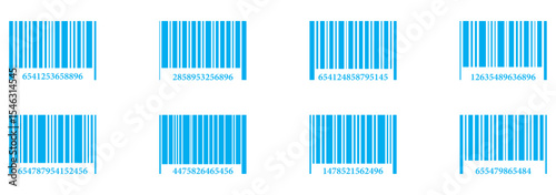 Barcode read vector icon set in black color.