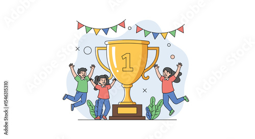 Celebrating Team Victory Triumph and Success Achieved Through Collaborative Effort and Shared Goals