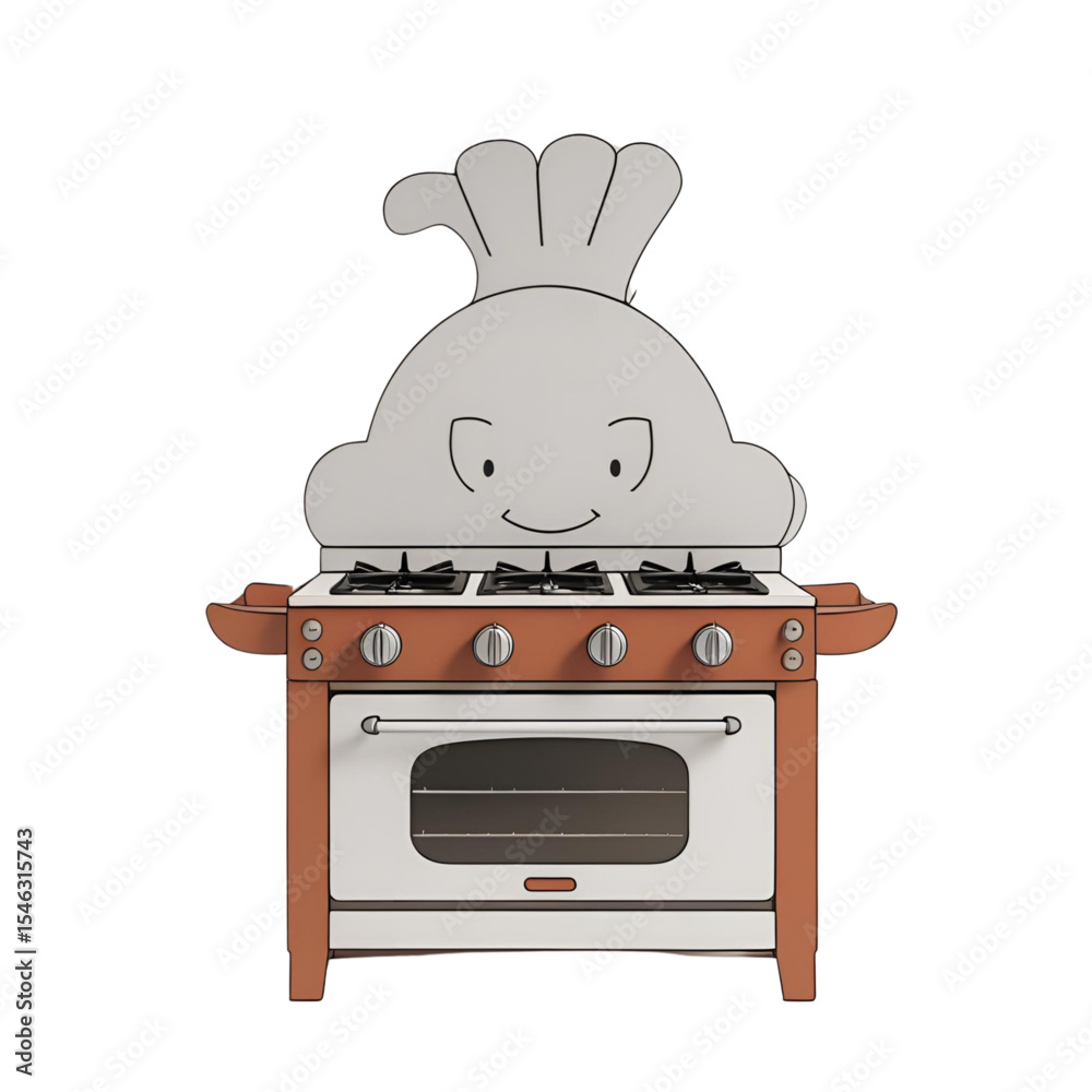 illustration of a stove