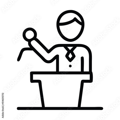 Student using Laptop vector icon illustration of Online