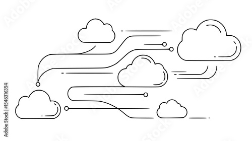A depiction of cloud server infrastructure, highlighting the underlying technology that powers cloud services and large-scale data operations