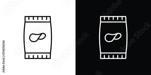 Chips icon in black. flat graphic vector icon