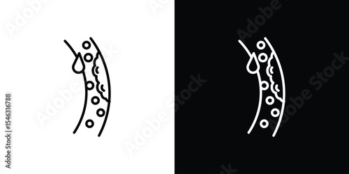 Cholesterol icon in black. flat graphic vector icon