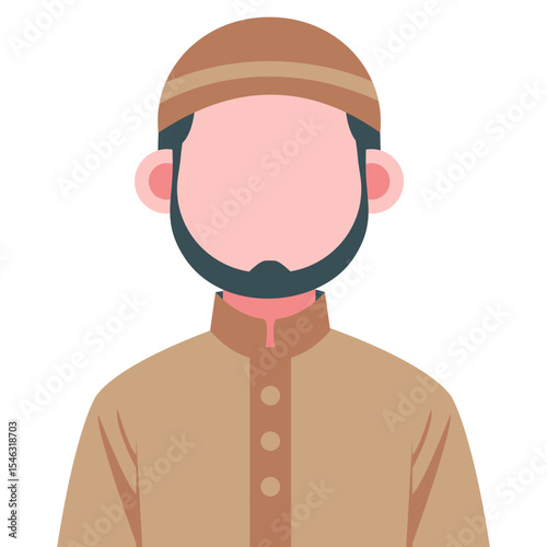 Islamic Character Faceless Illustration