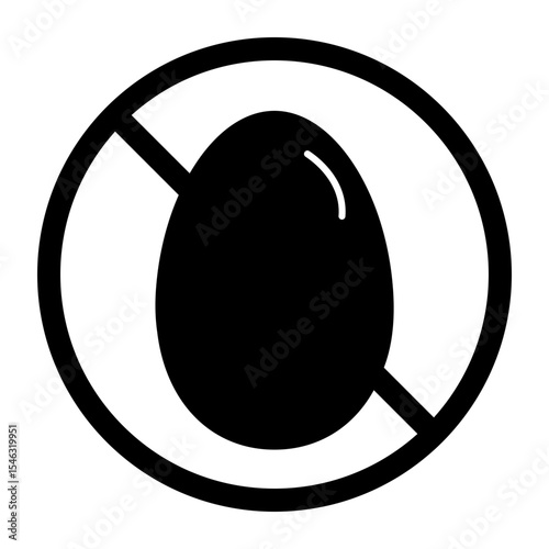 egg free sign icon, Simple Icon Vector Design, best used for presentation, application, web and banner