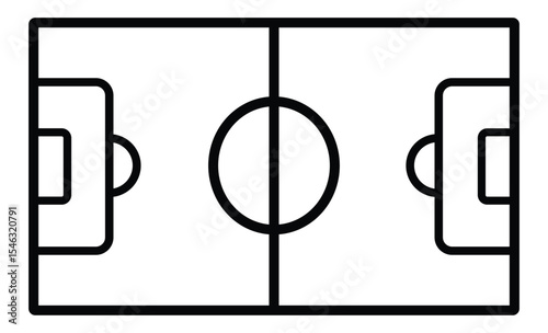 soccer filed icon vector. Football stadium icon. Football field icon. football pitch icon. football ground icon. vector illustration on white background
